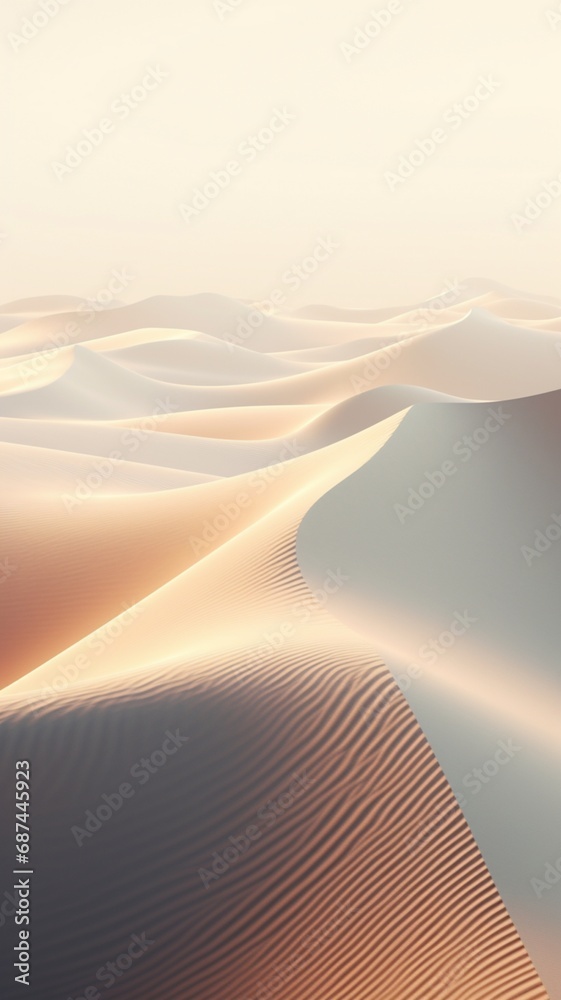 Wall mural a surreal desert of digital dunes, where waves of algorithmic sand form mesmerizing patterns under a