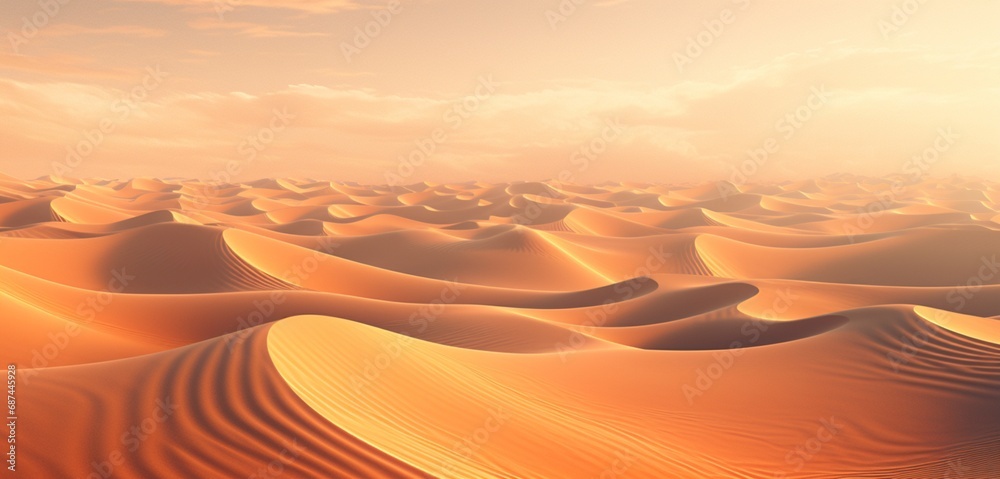 Wall mural a surreal desert of digital dunes, where waves of algorithmic sand form mesmerizing patterns under a