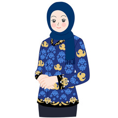 muslim woman wear korpri uniform