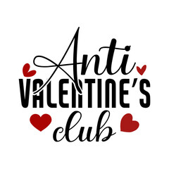 anti valentine’s club - obrazy, fototapety, plakaty