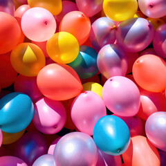 Fototapeta na wymiar Carnival Colors: A Multicolored Balloon Fiesta Second Edition