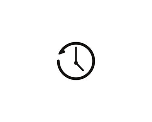 Clockwise timer icon vector symbol design illustration