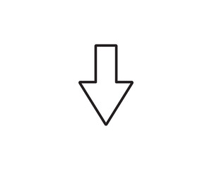 Down arrow icon vector symbol design illustration 