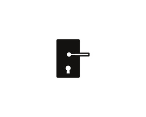 Door lock icon vector symbol design illustration.