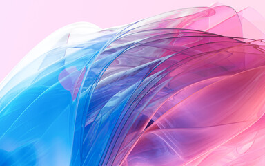 Abstract gradient glass background, 3d rendering.