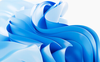 Abstract background with folded textile ruffle, abstract curves, fashion wallpaper, 3d rendering.