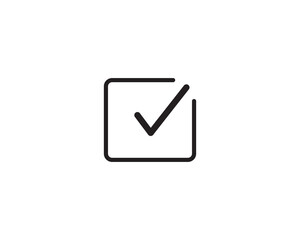 Check mark tick icon vector symbol design illustration