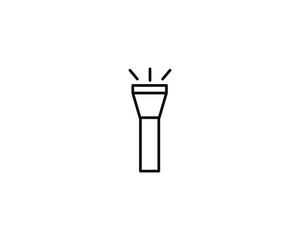 Flashlight icon vector symbol design illustration