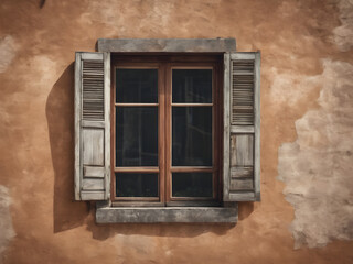 Wall with vintage old window background