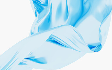 Abstract silk fabric design element, silk background, 3d rendering.