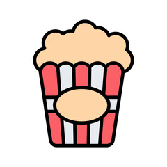 Popcorn Icon, Fast Food Vector Design