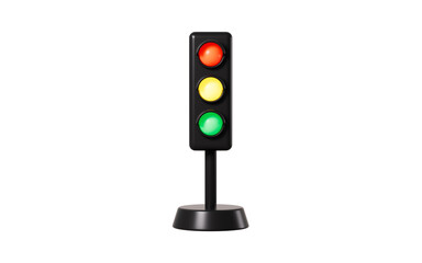 Cartoon traffic light, 3d rendering.