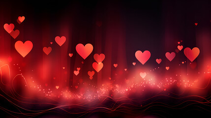 Valentines day love hearts backgrounds beautiful photo of hearts for greeting cards Generative AI