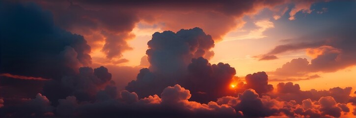 Beautiful clouds in the sky. AI generated illustration