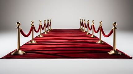 A white background featuring a red carpet