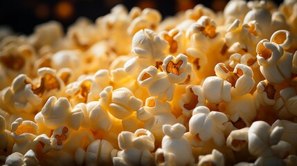 Close-up of popcorn kernels ready to be coated