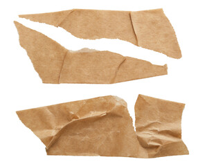 Adhesive paper tape set cut out on transparent background