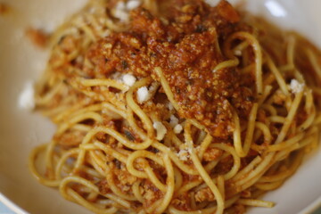 Spaghetti with Bolognese sauce