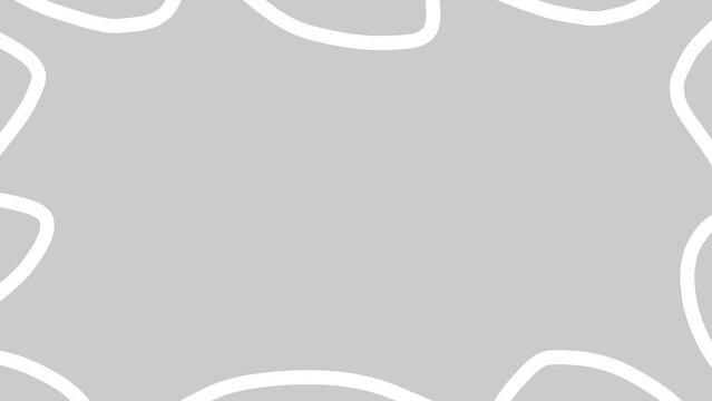 The frame moves or changes. It consists of waves or bumps sticking out at the edges in the form of a white line.
