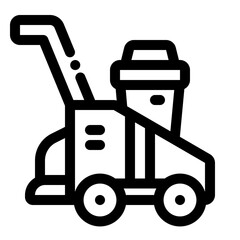 Lawn Mower Line Icon