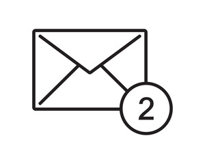Email message icon vector design illustration