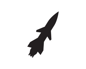 Missile rocket astronomy icon vector symbol design isolated