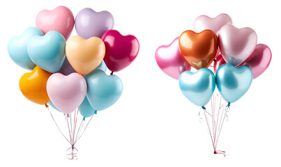 balloons set isolated on transparent background,gift for valentine