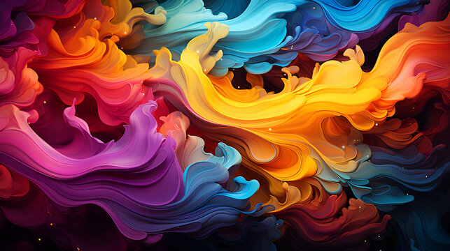Create vibrant abstract art wallpapers with captivating patterns and colors. Dynamic Patterns and Colors Wallpaper Pack