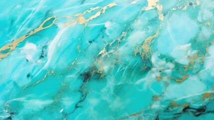 Fototapeta na wymiar Turquoise shiny marble background texture