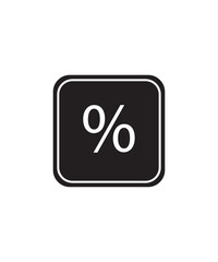 percent button icon, vector best flat icon.