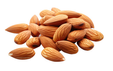 Almonds Essential Culinary Ingredient Healthy Snack on a White or Clear Surface PNG Transparent Background