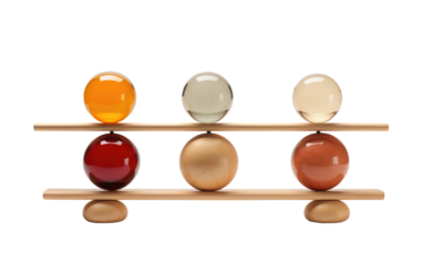 Maintaining Harmony The Balancing Act on a White or Clear Surface PNG Transparent Background