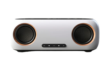 Fototapeta premium Wireless Audio Powerhouse Bluetooth Speaker on a White or Clear Surface PNG Transparent Background