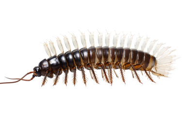 Enigmatic Segmented Crawler The Centipede on a White or Clear Surface PNG Transparent Background