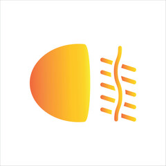 fog light icon aesthetic design and simple eps 10