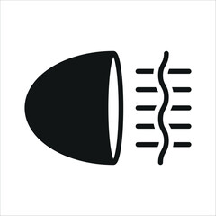 fog light icon aesthetic design and simple eps 10