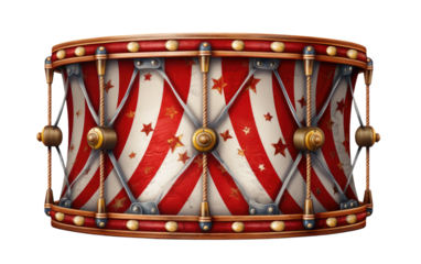 Drumming Circus Beat Under the Big Top on a White or Clear Surface PNG Transparent Background