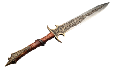 Mighty Claymore Sword of Strength on a White or Clear Surface PNG Transparent Background