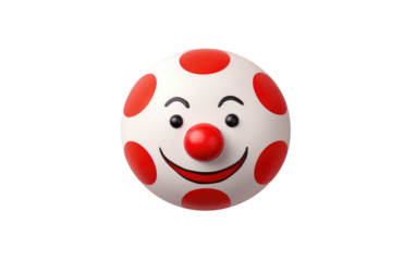 Whimsy on the Nose Clowns Symbolic Charm on a White or Clear Surface PNG Transparent Background
