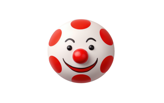 Whimsy on the Nose Clowns Symbolic Charm on a White or Clear Surface PNG Transparent Background
