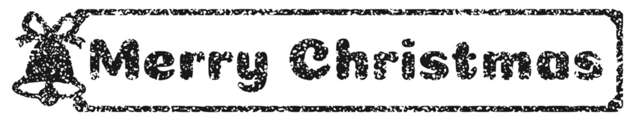 黒のシンプルなメリークリスマスのスタンプ