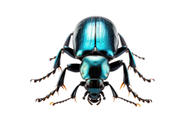 Stealthy Crawler: The Darkling Beetle on a White or Clear Surface PNG Transparent Background