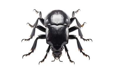 Nighttime Explorer Darkling Beetles Intriguing Journey on a White or Clear Surface PNG Transparent Background