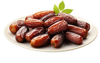Plump and Sweet Delicious Dates on a White or Clear Surface PNG Transparent Background