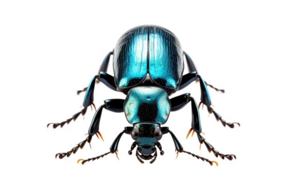 Stealthy Crawler: The Darkling Beetle on a White or Clear Surface PNG Transparent Background