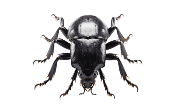 Nighttime Explorer Darkling Beetles Intriguing Journey on a White or Clear Surface PNG Transparent Background