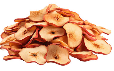 Healthy Indulgence Dried Apple Treats on a White or Clear Surface PNG Transparent Background