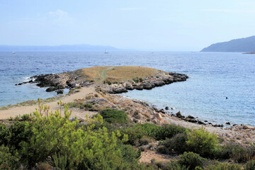 small peninsula Plaža Komarča, near Vis, the island Vis, Croatia