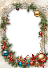 christmas wreath with ribbon