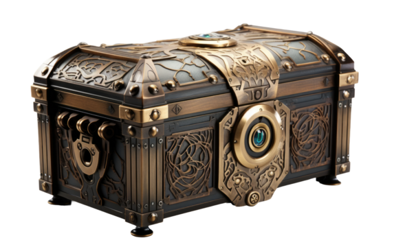 Enigma Elysium Box Unveiling Mysteries Within on a White or Clear Surface PNG Transparent Background